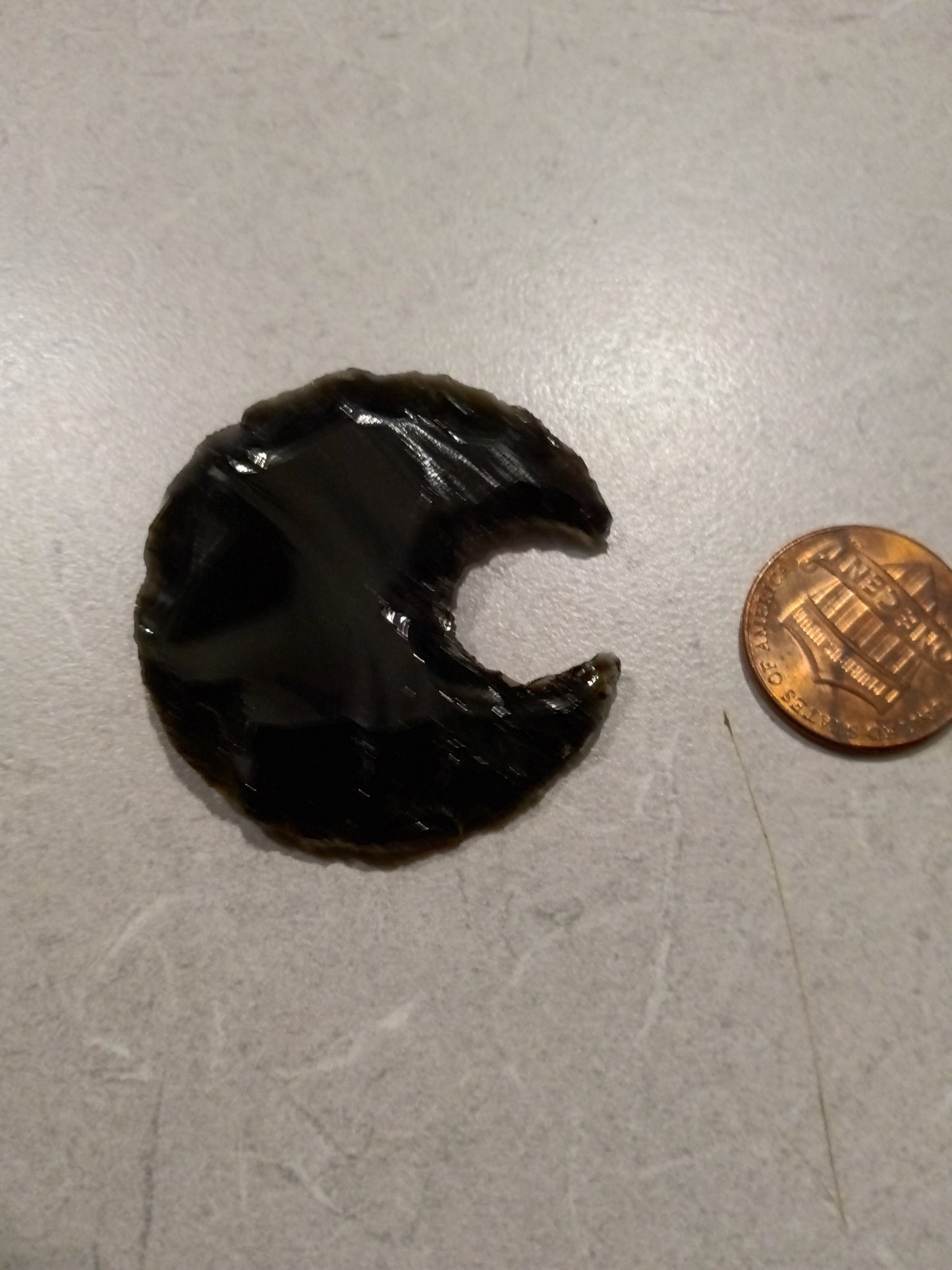 Obsidian carved Moon