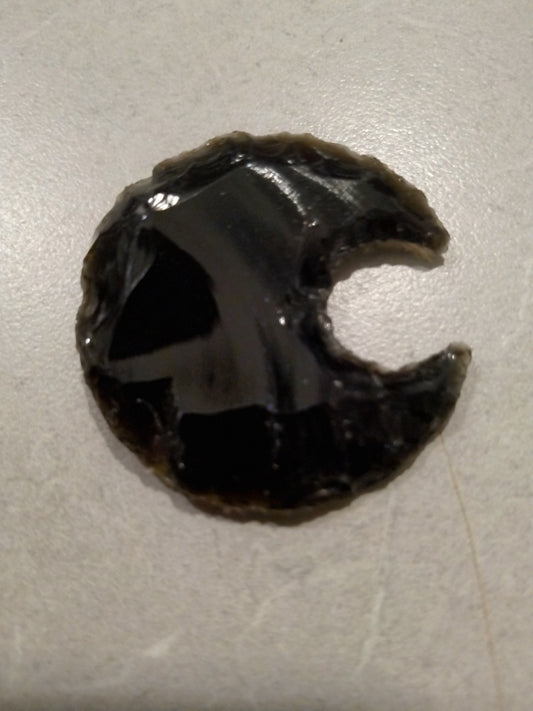 Obsidian carved Moon