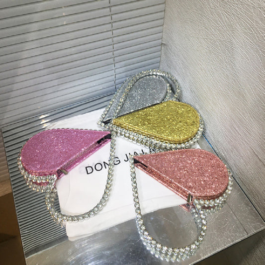 Women's Fashion Personalized Diamond-embedded Handbag