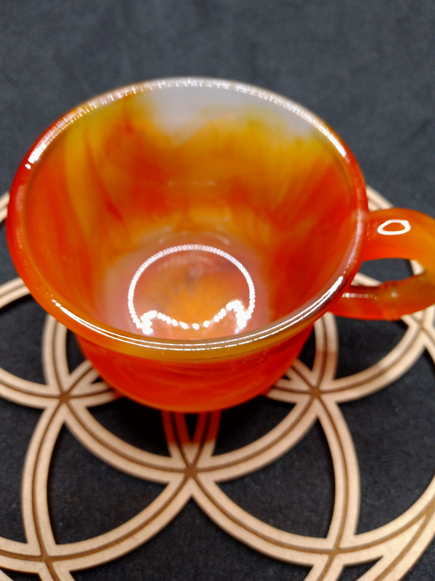Carnelian Crystal Tea Cup